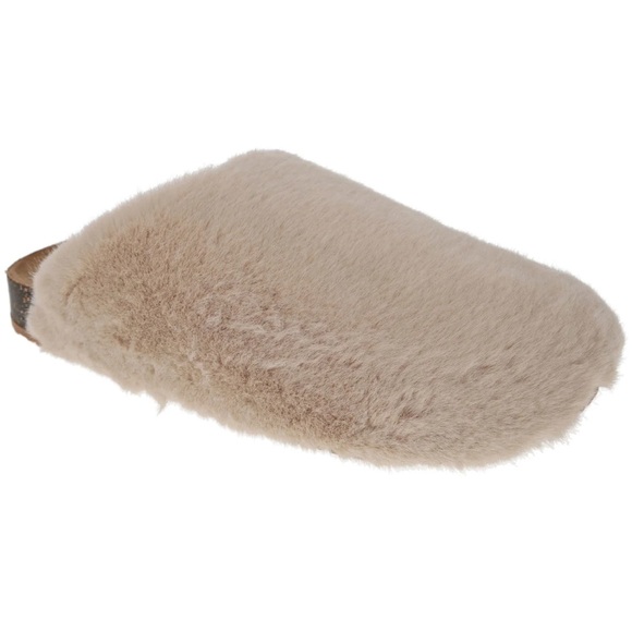 Ladies Dockers slippers Luxe Faux Fur Slip-on Clog Tan M6450-9041 - Picture 6 of 7